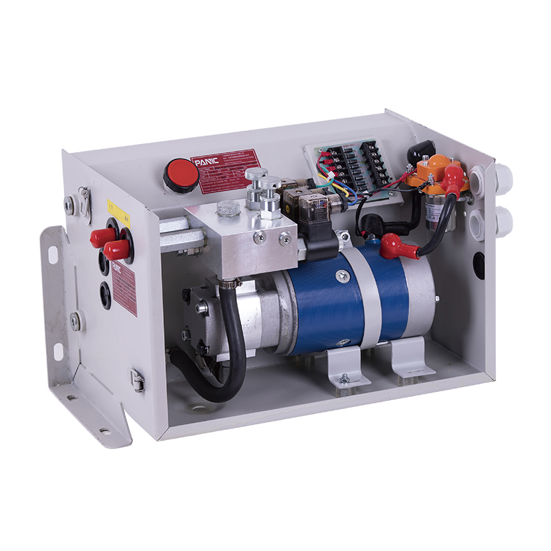 Hydraulisk bagplade kraftenhed